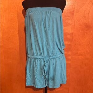 Serra Large Strapless Aqua Romper